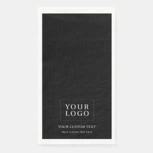 En Papier Logo de société personnalisé sur serviette de fête