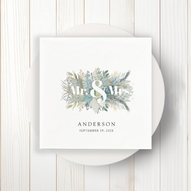 En Papier "M. & Mme" élégante serviette feutrée (Créateur téléchargé)