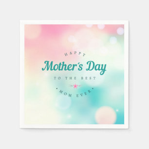 En Papier Meilleure maman Bonne fête des mères   Serviette d
