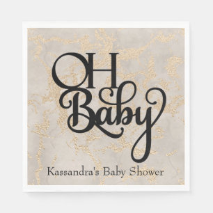 En Papier Oh serviette bronzage de déjeuner de baby shower