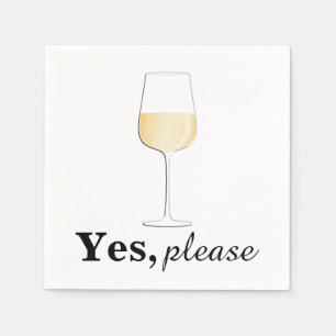 En Papier Oui, svp vin blanc - serviette de cocktail