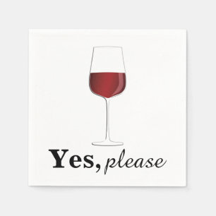 En Papier Oui, veuillez wine - la serviette de cocktail
