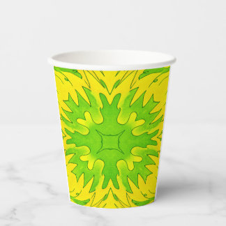 En Papier Pause Néon Édition Mardi – Gobelets vert jaune