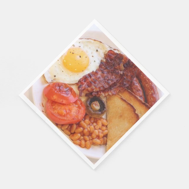 En Papier Petit déjeuner anglais complet Serviette serviette (Coin)