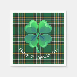 En Papier Plaid national irlandais avec la serviette de