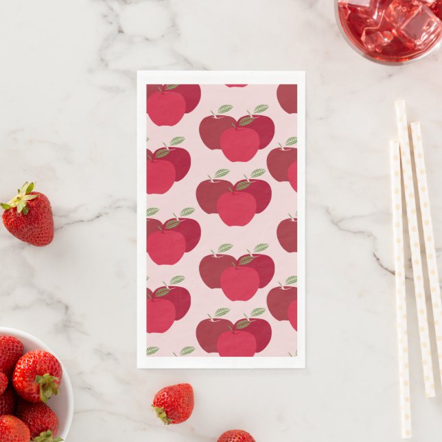 En Papier Pomme Motif serviette d'hôte Napkin pour les événe (En situation)