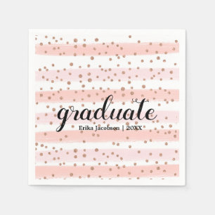En Papier Rose chic et serviettes licenciées de partie