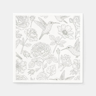 En Papier Serviette botanique vintage