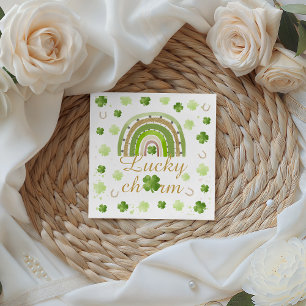 En Papier Serviette de Baby Shower Lucky Charm Shamrock