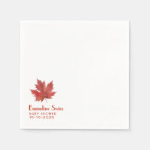 Serviette de Baby Shower Minimal Foliage d'Automne