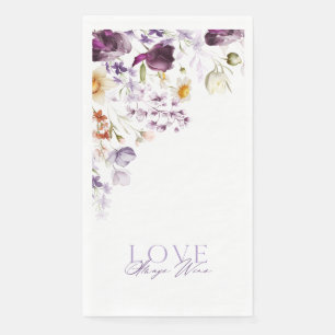 En Papier Serviette de bain élégante à motif floral pour inv