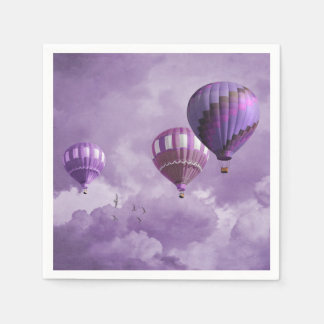 En Papier Serviette de bain violet à air chaud