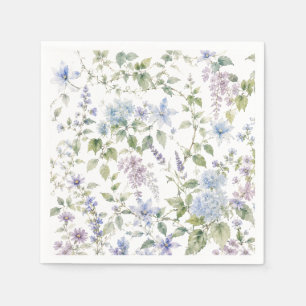 En Papier Serviette de cocktail Fleur sauvage bleue