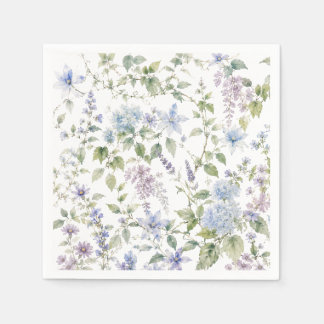 En Papier Serviette de cocktail Fleur sauvage bleue