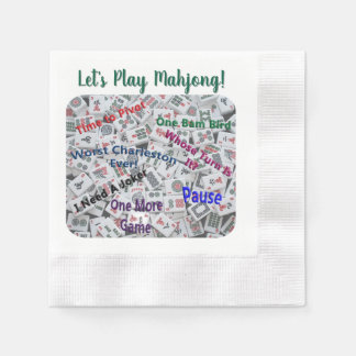 En Papier Serviette de cocktail Mahjong
