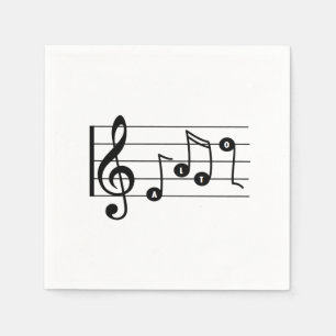 En Papier Serviette de cocktail musicale pour chanteur alto