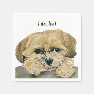 En Papier Serviette de cocktail personnalisée pour chien