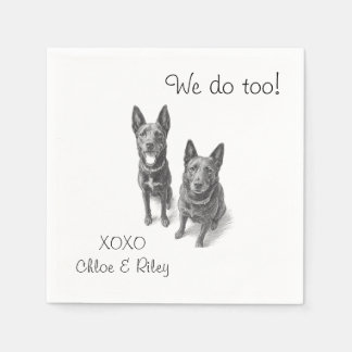 En Papier serviette de cocktail pour animaux de compagnie
