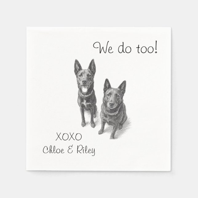 En Papier serviette de cocktail pour animaux de compagnie (Devant)