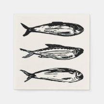 Serviette de cocktail Sardine et Maquereau