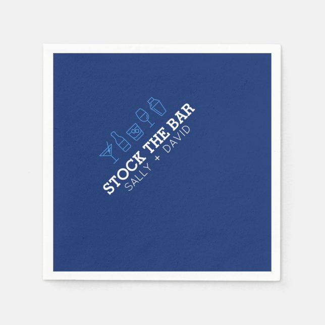 En Papier Serviette de cocktail Stock The Bar (Devant)