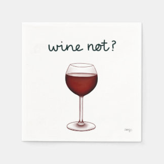 En Papier Serviette de cocktail Wine Not