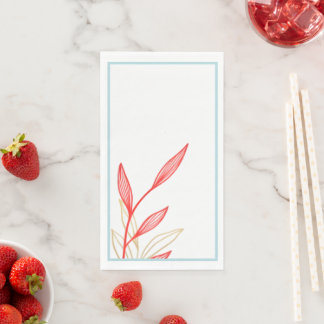 En Papier Serviette de dîner de mariage corail bleu glace Cô