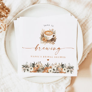 En Papier Serviette de douche de mariage Café, L'amour est e