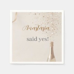 En Papier Serviette de douche de mariage personnalisée Elle