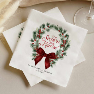 En Papier Serviette de douche de mariée ’Tis the Season to B