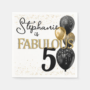 En Papier Serviette de fête d'anniversaire 50 & Fabuleux Noi