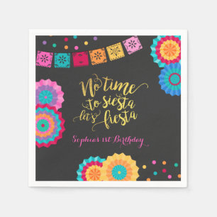 En Papier Serviette de fête d'anniversaire de fiesta aucune