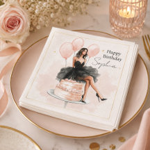 Serviette de fête d'anniversaire élégante pour fil