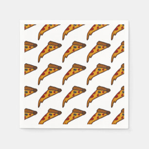 En Papier Serviette de fête de pizza