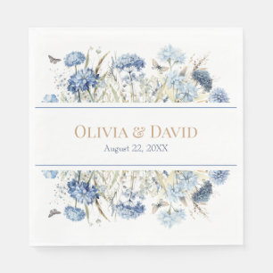 En Papier Serviette de mariage classique Hydrangea Champagne