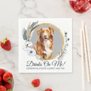 En Papier Serviette de mariage pour retriever de Nouvelle-Éc