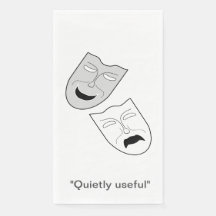 Serviette de masques de théâtre "silencieusement u