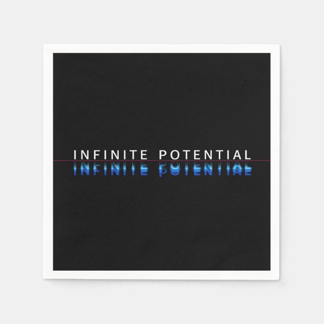 En Papier Serviette de table avec glitch "Potentiel Infini" (Devant)