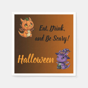 En Papier Serviette de table Dragon d'Halloween à dégradé ma