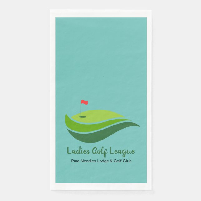 En Papier Serviette d'hôte de la Ladies Golf League (Devant)