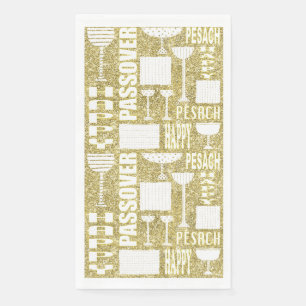 En Papier Serviette d'hôte Pâques serviettes "Pâque d'or"