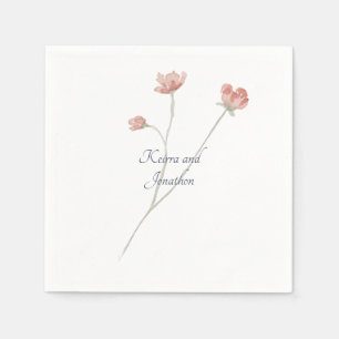 En Papier Serviette florale aquarelle pour mariage Sage