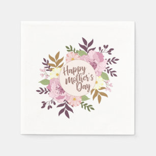 En Papier Serviette florale heureuse élégante de la