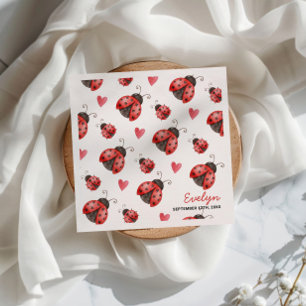 En Papier Serviette Lady Bug