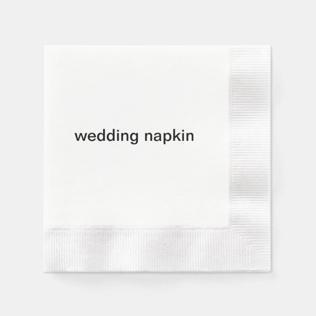 En Papier serviette mariage (Devant)