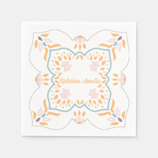 En Papier Serviette Mosaïque Bord de Mer