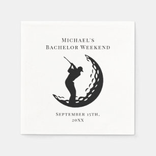 En Papier Serviette personnalisée   Bachelor Golf Week-end