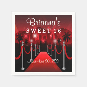 En Papier Serviette personnalisée du bonbon 16 de Hollywood