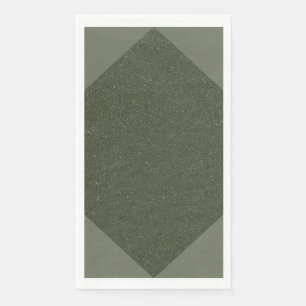 En Papier Serviette personnalisée géométrique Moss Green - p