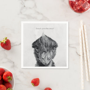 En Papier Serviette personnalisée pour Emu Fête d'annivers